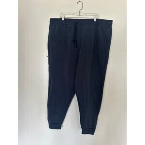 Men’s Big & Tall 3XLT Navy Fleece Joggers Sweatpants Drawstring Pockets NWOT